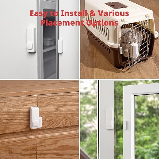 SwitchBot Door Alarm Contact Sensor - Smart Home Security Wireless Window Alarm and Door Sensor, Add SwitchBot Hub to Make it Compatible with Alexa