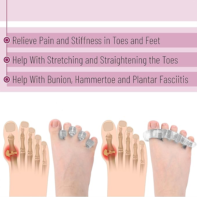 Dr. JK- ToePal Gel Toe Separator, 2 Pairs, Toe Spacers, Bunion Corrector