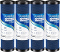 1 Micron 2.5" x 10" Whole House CTO Carbon Water Filter Cartridge Replacement for Under Sink Water Filter System, Dupont WFPFC8002, WFPFC9001, FXWTC, SCWH-5, WHEF-WHWC, WHCF-WHWC, AMZN-SCWH-5,4Pack