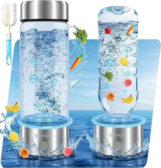 2026 Hydrogen Water Bottle, Up to 3100 PPB in 3 Mins, SPE PEM Tech, 1500mAh Rechargeable Portable Hydrogen Water Bottle, 420ml/14OZ for Travel, Gym, Home, Office, Daily Use | Gift for Family & Friends