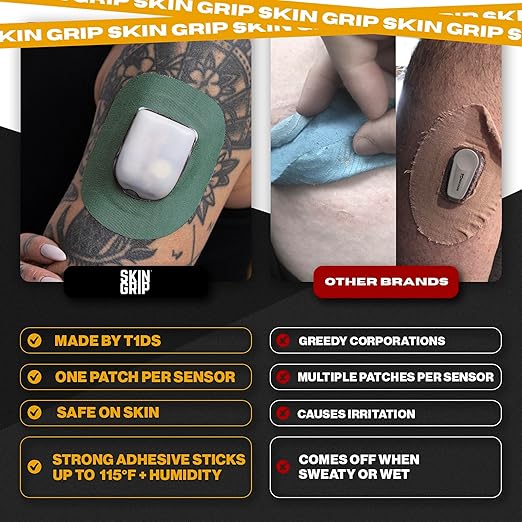 Skin Grip Insulet Omnipod 5 Adhesive Patches Waterproof & Sweatproof (Also Fits Omni pod Dash), Pre-Cut Medical Tape, Ultimate Insulin Pump Protection, Diabetic Sensor Covers, 20-Pack, Basics Pack