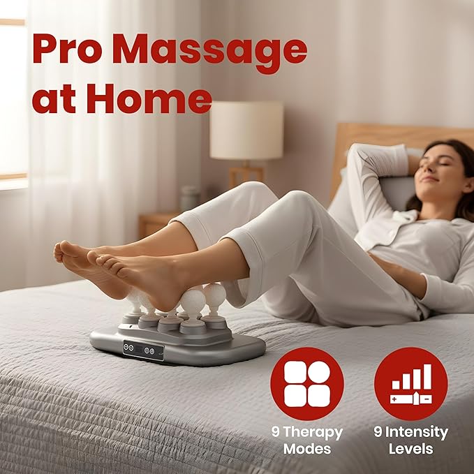 KRYSO Electric Deep Tissue Massage Gun – 16 Heads, 9 Modes & 9 Intensity Levels, High-Power 40KG Force | 2600mAh Type-C Rechargeable Percussion Massager for Back, Shoulder & Full Body Pain Relief