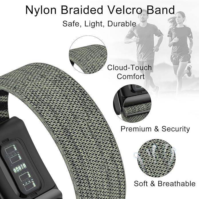 surundo Nylon Sport Band Compatible with Whoop Band 4.0 Strap Men Women with Bumper Case, Breathable Nylon Adjustable Waterproof Replacement Wristbands Straps for Whoop 4.0