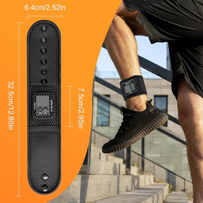 Ankle Straps for Fitness Trackers, Soft Adjustment Pedometer Ankle Band Compatible with Fitbit, Breathable Mesh Sports Ankle Strap for Men and Women