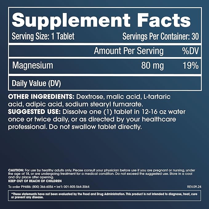 ProHealth Molecular Hydrogen Longevity Water Tablets | Clinically Studied | Third-Party Tested | 80 mg, 30 Tablets (Pack of 3)