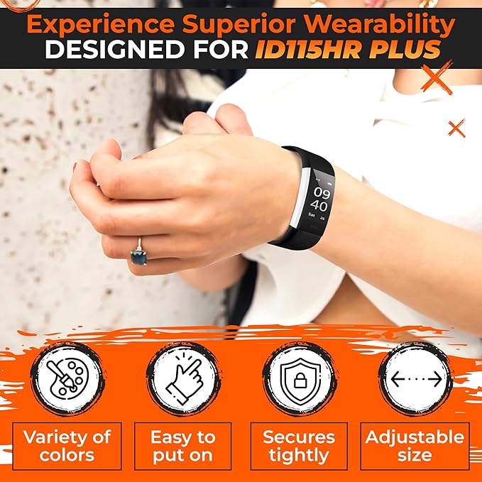 Reluen 5 Pcs Fitness Tracker Id115plus Hr Replacement Band - Wrist Band Fitness Watch Bands Replacement - Bands Smart Watch Bands Replacement Wristband