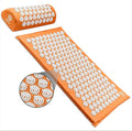Spirol Acupressure Mat and Pillow Set for Back, Neck and Shoulder Pain Relief, with Flexible Acupressure Spikes, Includes Carry Bag (Orange)