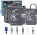 Full-Size Blood Pressure Replacement Cuffs - 5.9-9.5 & 9-21 Inches, Fit Small Medium Large XL XLarge Extra Large Big Arms, 6 Sizes of Connectors Compatible with Omron or Other Brands (Cuffs Only)