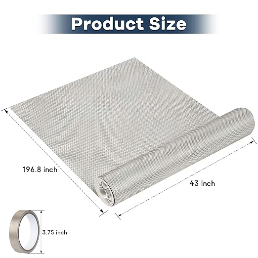 Faraday Fabric 43” x 196.8”, Military Grade Signal Blocking Cloth Shields, Conductive Material Cover for WiFi, Cell, Bluetooth, RFID, EMP Protection with Faraday Tape