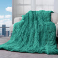 Cottonblue Weighted Blanket 15lbs for Twin Bed, Faux Fur Sherpa Weighted Blanket for Adults, Plush Cozy Bed Heavy Blanket for Calm and Relax,Forest Green, 48x72 inches