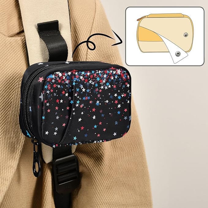 Travel Pill Case Abstract Stars Weekly Small Pill Box 7 Day Pill Box Pill Organizer Bag