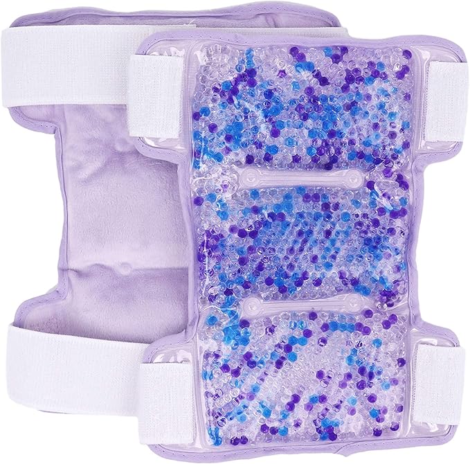 Hot Cold Shin and Calf Ice Packs by FOMI Care | 2 Pack | Leg Wrap for Swelling, Bruises, Sprains Pain Relief | Flexible Compress for Runners, Dancers, Yoga | Fabric Backing | Freezable, Microwavable