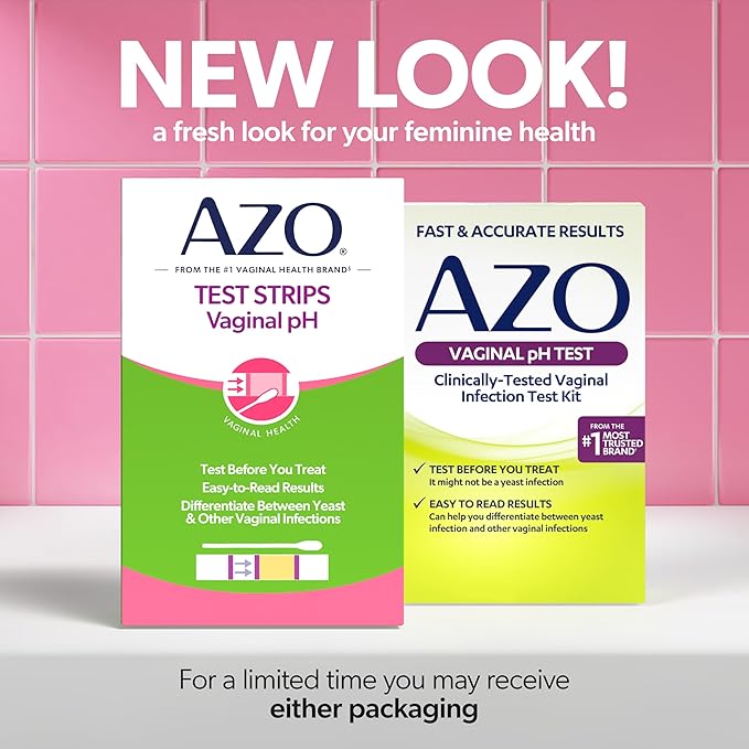 AZO Vaginal pH Test Kit, Clinically-Tested Vaginal Infection Test Kit, FSA/HSA Eligible, Fast & Accurate Results, from The #1 Most Trusted Urinary Health Brand, 2 Self-Tests