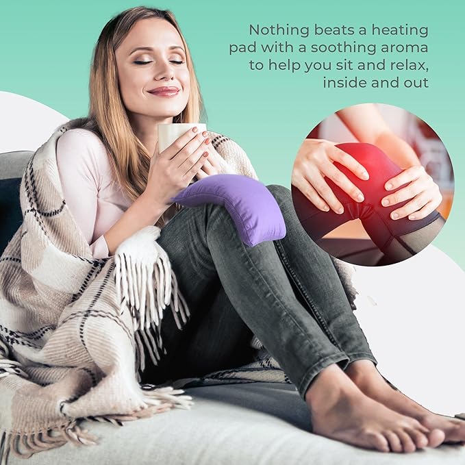 Microwavable Heating Pads for Lower Back and Shoulder - Microwave Hot Pack Heat Pad for Cramps - Heated Pad Therapy - 3 Packs Purple - Lavender Scent
