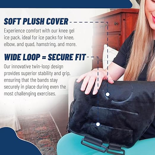 Two Pack - Knee and Elbow Ice Pack Wrap | Reusable Gel Ice Pack, Arm Ice Sleeve, Knee Pain Relief