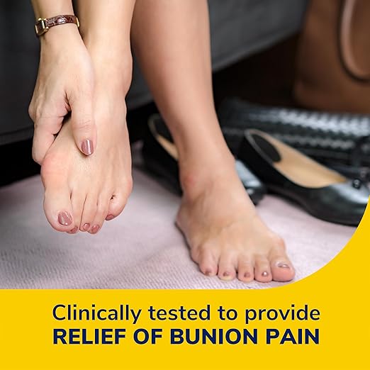 Dr. Scholl's BUNIONRELIEF & TOE CORRECTOR Massaging Gel-Bunion Splint & Big Toe Straightener-Orthopedic-Bunion for Women&Men Bunion Pads for-BunionPainRelief,1 Support Set (Left&Right),(Pack of 2)