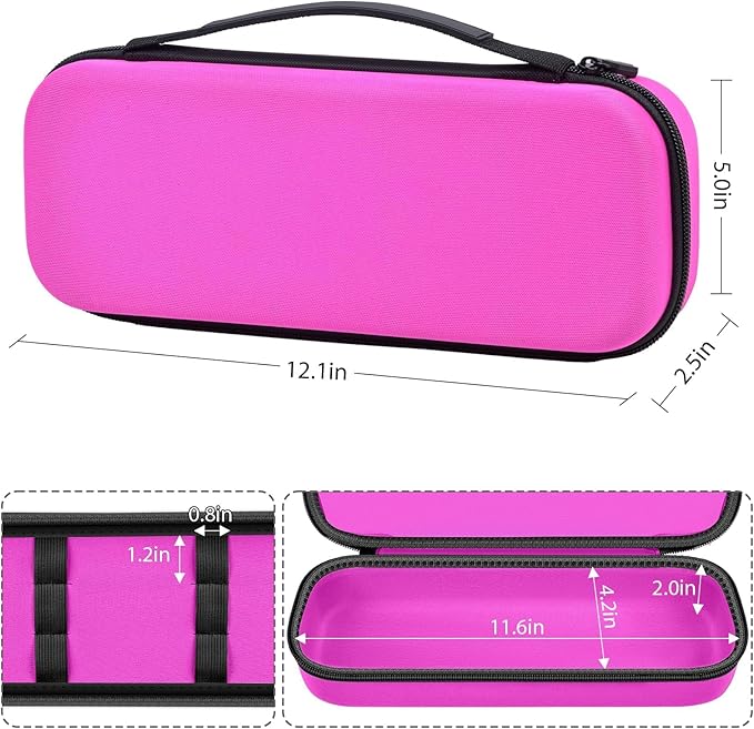 Case Compatible with Houzzi/for NuDerma/for Signstek/for APREUTY/for FAZJEUNE/for NewWay Professional Clinical Portable Handheld High Frequency Skin Wand Machine, 6 Neon & Argon Wands (Box Only)-Red