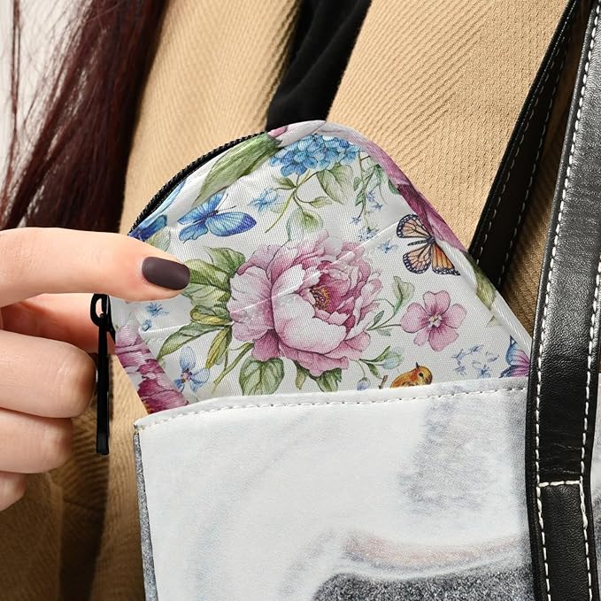 Travel Pill Case Flowers and Birds Weekly Small Pill Box 7 Day Pill Box Pill Organizer Bag