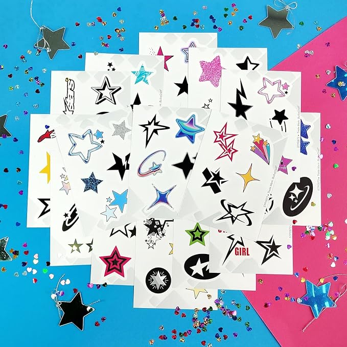 BulbaCraft Star Stickers Y2K - Small Star Stickers, Y2K Decals, Gifts for Women & Men