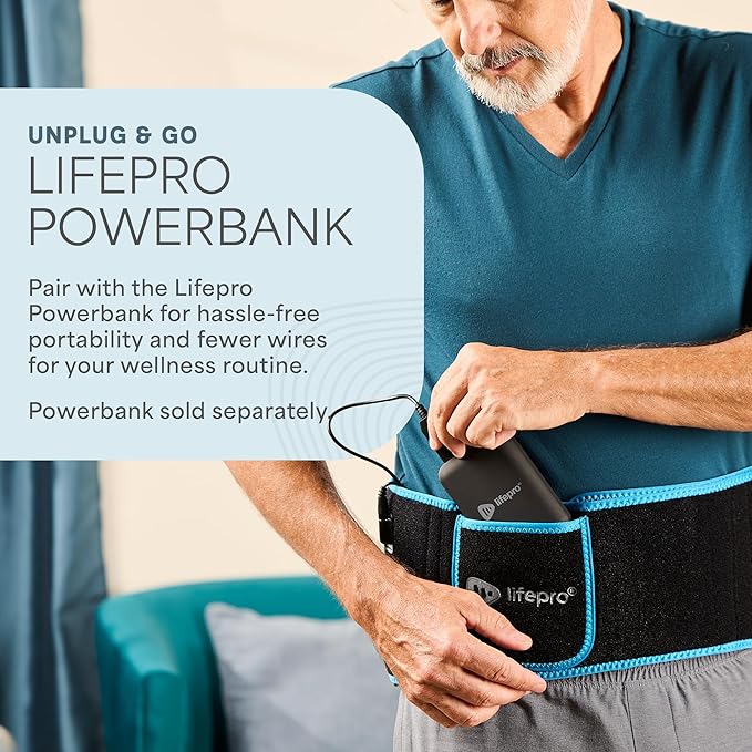 Lifepro Red Light Therapy Belt – Infrared Red Light Therapy for Body, Back Pain and Shoulder - 660nm & 850nm Near Infrared Heating Pad – Adjustable & Portable for Wellness & Relaxation