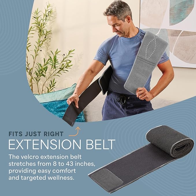 Lifepro Red Light Therapy Belt – Infrared Red Light Therapy for Body, Back Pain and Shoulder - 660nm & 850nm Near Infrared Heating Pad – Adjustable & Portable for Wellness & Relaxation