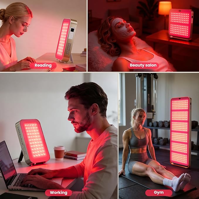 Red Light Therapy Panel - 660nm & 850nm Infrared Light Therapy Lamp with Smart App Control, 55 LEDs High Power Device at Home for Body, Face, Recovery, Skin Health, 115W (PRO100)