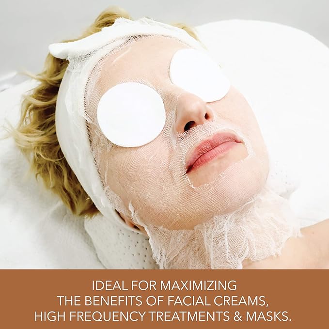 ForPro Professional Collection Precut Gauze Facial Mask, 100% Cotton Gauze, for High Frequency Facial Treatments and Masks, 100 Count (Pack of 2)