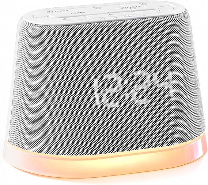 Sunrise Alarm Clock Sound Machine for Sleep, 10 Soothing Sounds Sleep Aid White Noise Machine for Heavy Sleepers, Timer, Easy Snooze, Wake Up Light for Bedrooms, Adults, Kids