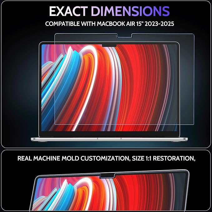 Magnetic Anti Blue Light Screen Protector for MacBook Air 15 Inch (2023-2026, M2, M3, M4, M5), Removable Glare Filter for 15.3" Mac Laptop Computer