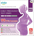 Elate Pregnancy Test Strips 100 Count, Early Detection HCG Test, 10 MIU/ml High Sensitivity, 99.99% Accurate Results, 6 Days Sooner, Easy to Use Home Pregnancy Test Kit