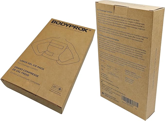 BODYPROX Flexible Large Gel Ice Pack for Shoulders, Arms, Back and Thighs. Hot & Cold Therapy Wrap
