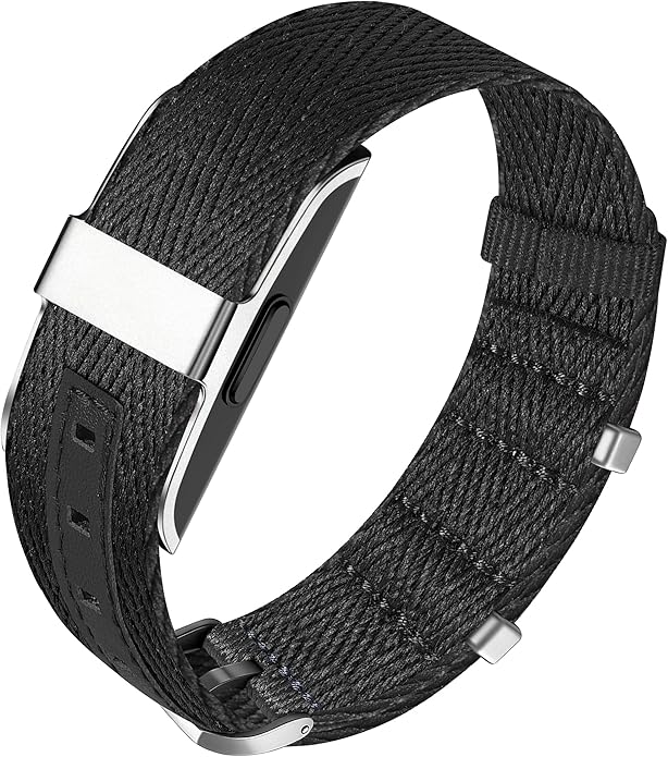 Nylon Leather Compatible with Hume Band Replacement,Adjustable Clasp Buckle & Loop Closure for Secure,Sport Lightweight Fabric Strap for Hume Health Band Fitness Tracker Women Men