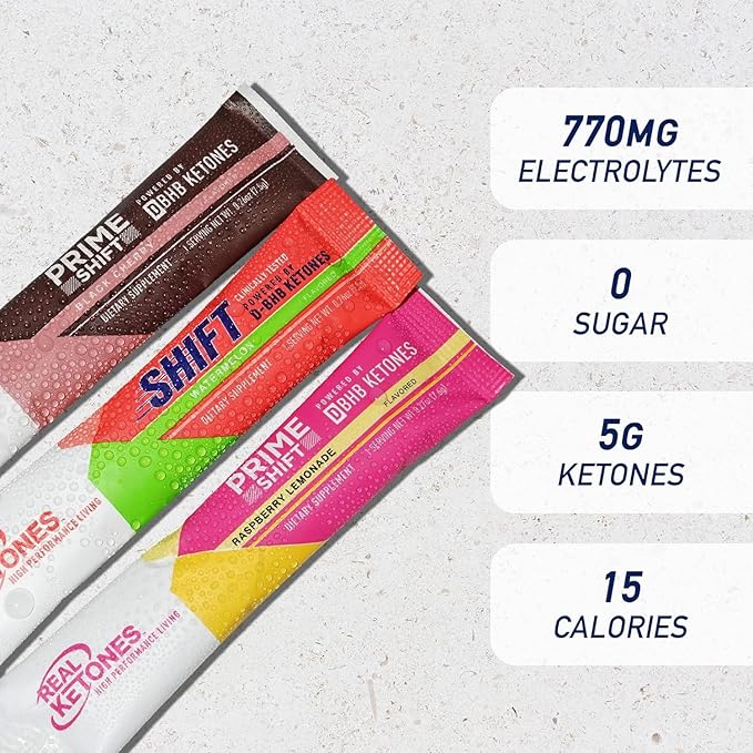 Real Ketones BHB Exogenous Ketones Drink Mix Packets Keto Electrolytes Powder Packets No Sugar with 4 Main Fasting Electrolytes Plus Hydrating Patented Keto BHB - 30 Count Variety Pack (Pack of 2)