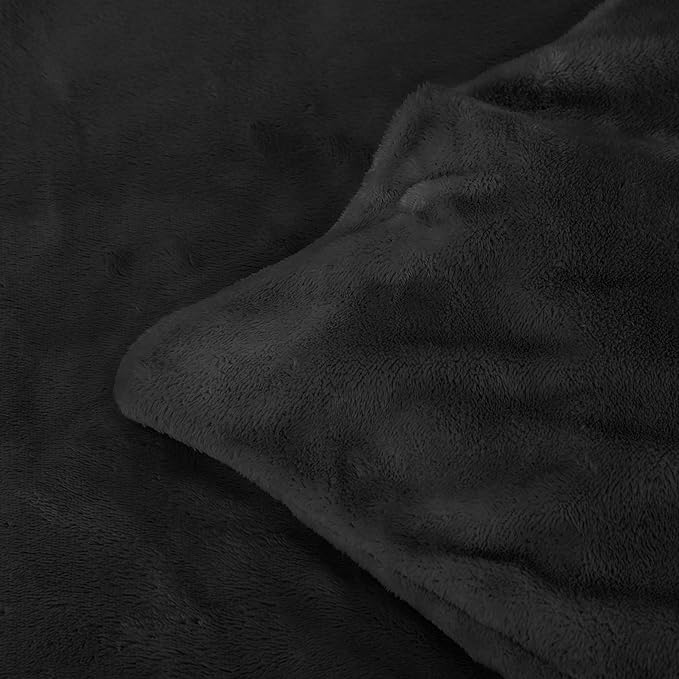 Dream Lab Plush 15lb Weighted Blanket with Removable & Washable Cover, Charcoal, 48" x 72"