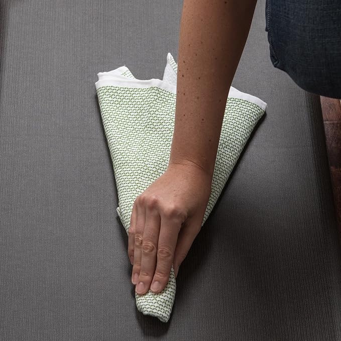 NewLife by GelPro Ergo-Foam Cushioned Anti-Fatigue Standing Kitchen Floor Mat, Padded Stain-Resistant, Waterproof, Non-Slip Comfort Padded Desk/Office Mat - 20" x 32", Grasscloth Charcoal