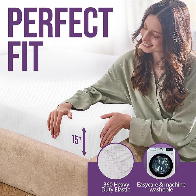 Earth Grounding Sheets Queen Size with 12% Silver Fiber & 4% Silk & 84% Cotton - White - Quality Certified Grounded Well Bed Sheet - Conductive Fitted Sheet for Better Sleep