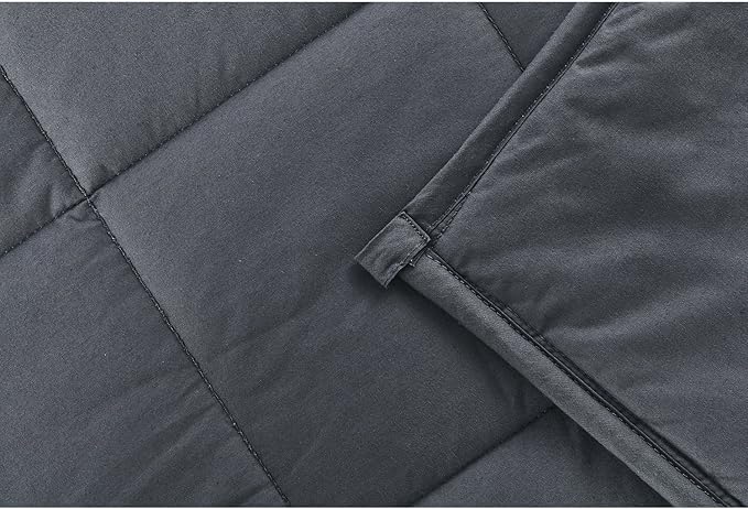 RelaxBlanket King Size Weighted Blanket | 80''x90'',15lbs | for Single or Double | Premium Cotton Material with Glass Beads | Dark Grey