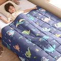 anfie Weighted Blanket Kids(50"x60" 5lbs) Weighted Blanket Cooling Blanket for Sleeping,Throw Size Breathable Blanket with Premium Glass Bead(Dinosaur Shark)