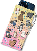 EMF Shield Sleeve for Cell Phone Reduce Signal Anti-EMP Pouch Against Radiation, EMF, 5G, RFID Blocking 4x8 Inch Dog-Pink Phone Sleeve Bags