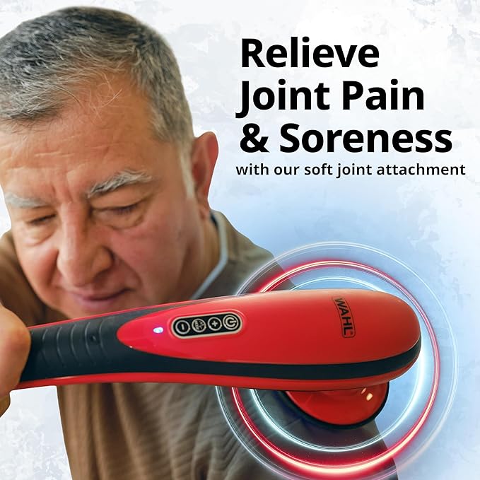 Wahl Cordless Lithium Ion Deep Tissue + Percussion Massager for Neck and Shoulder Pain, Massage Tool with 5 Modes & Attachments That Provide Joint and Sciatica Pain Relief, FSA Eligible – 3025692