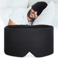 FRESHME Sleep Mask Blackout - Handmade Cotton Sleep Mask for Women Men Eye Mask for Sleeping Black Soft Eye Cover for Sleeping with Adjustable Veclro Breathable Eye Blindfold for Night Nap Travel