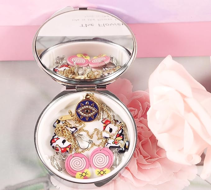 2pcs Pill Box,3 Compartment Small Pill Case for Pocket & Purse, Travel Metal Pill Organizer,Pill Container and Medicine Vitamin Organizer