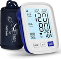 Blood Pressure Monitor Upper Arm, 9-17 Inches Medium/Large BP Cuff, Accurate Automatic Digital Electronic BP Machine for Home Use, 4" LCD Display, 3-User Mode 199 Memories Each, A01-BS