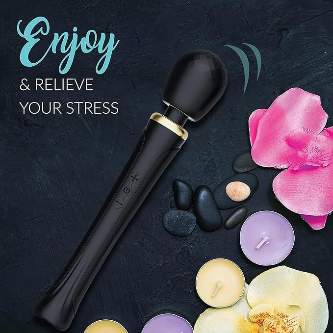 Therapeutic Cordless Massager - Powerful Massage Tool Handheld 8 Speeds 20 Patterns - Rechargeable Hand Massagers for Sore Muscles - Hand Held Massage Tool for Neck & Back