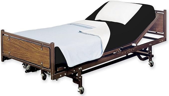 2 Pack Fitted Hospital Bed Sheets with Elastic All Around for a Double Brushed Ultra Soft Breathable 100% Microfiber Sheets, 36” x 84” x 12”