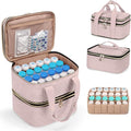 YARWO Pill Bottles Organizer Empty, Upgraded 3 Layers Medicine Storage Bag with Demountable Design and Dividers, Medication Travel Case for Pills, Vitamins, Masks, First Aid Supplies, Dusty Rose