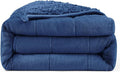 Ultra-Soft Weighted Blanket 15 lbs for Adults, Plush Sherpa Fleece Reversible Weighted Throw Comfort for Relaxation & Cozy Evenings, Hug-Like Security, Evenly Distributed, W60 x L80, Dark Blue