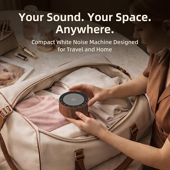 Kipcush White Noise Machine with Night Light – Nursery Sound Machine with Soft Non-Glare Lamp, 30 Soothing Sounds, 8 Color Lights, Up to 8-Hour Timer for Baby & Adults