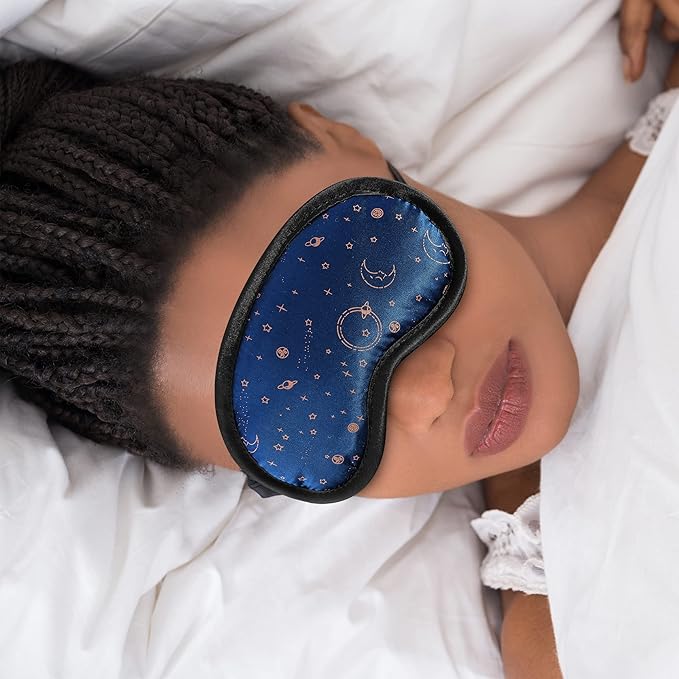 Earth Therapeutics Dream Zone Sleep Mask – Comfortable & Versatile – Soft & Plush Cushioning for Peaceful Slumber – Elastic Strap Adjusting