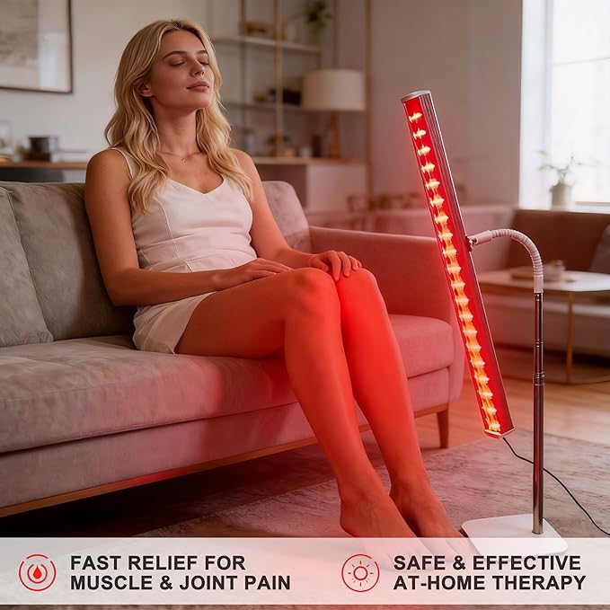 Red Light Therapy for Body Face, Infrared Light Therapy for Sauna with Adjustable Stand, 660nm and 850nm Near Infrared LED Lights Panel